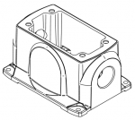 Han-Yellock 60 Sockelgehuse, Schraubverr., seitlicher Kabeleingang, 2xM25