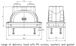 Han-Yellock 60 Wanddurchfhrungsgehuse Schraubverr., gerader Kabeleingang, 2xM25