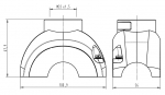 Han-Yellock 60 Gehuseoberteil, gerader Kabeleingang, 1xM32, IP65/IP67