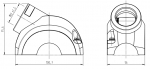 Han-Yellock 60 Gehuseoberteil, seitlicher Kabeleingang, 1xM32, IP65/IP67