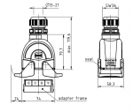 Han-Eco 10B Kupplungsgehuse fr Auenanwendungen, gerader Kabeleingang, 1xM32