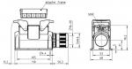 Han-Eco 16B Sockelgehuse, seitlicher Kabeleingang, 1xM40, fr Auenanwendungen