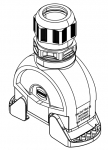 Han-Eco 16B Kupplungsgehuse, gerader Kabeleingang, 1xM40, fr Auenanwendungen