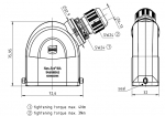 Han-Eco A 10A Tllengehuse, integr. Kabelverschraubung, seitlicher Kabeleingang, 1xM20