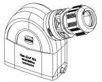 Han-Eco A 10A Tllengehuse, integr. Kabelverschraubung, seitlicher Kabeleingang, 1xM25