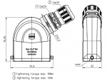 Han-Eco A 10A Tllengehuse, integr. Kabelverschraubung, seitlicher Kabeleingang, 1xM25