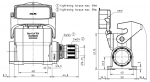 Han-Eco A 10A Sockelgehuse, integr. Kabelverschraubung, mit Kunststoffkappe, seitlicher Kabeleingang, 1xM20