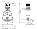 Han-Eco A 10A Kupplungsgehuse, integr. Kabelverschraubung, gerader Kabeleingang, 1xM25