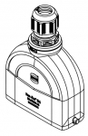 Han-Eco A 16A Tllengehuse, integr. Kabelverschraubung, gerader Kabeleingang, 1xM20