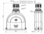 Han-Eco A 16A Tllengehuse, integr. Kabelverschraubung, gerader Kabeleingang, 1xM20