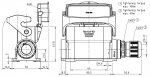 Han-Eco A 16A Sockelgehuse, integr. Kabelverschraubung, mit Kunststoffkappe, seitlicher Kabeleingang, 1xM25