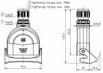 Han-Eco A 16A Kupplungsgehuse, integr. Kabelverschraubung, gerader Kabeleingang, 1xM25