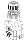 Han-Eco B 6B Tllengehuse, integr. Kabelverschraubung, gerader Kabeleingang, 1xM20