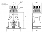 Han-Eco B 6B Tllengehuse, integr. Kabelverschraubung, gerader Kabeleingang, 1xM25