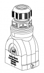 Han-Eco B 6B Tllengehuse, integr. Kabelverschraubung, gerader Kabeleingang, 1xM32