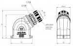 Han-Eco B 6B Tllengehuse, integr. Kabelverschraubung, seitlicher Kabeleingang, 1xM25