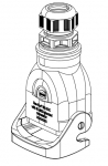 Han-Eco B 6B Kupplungsgehuse, integr. Kabelverschraubung, gerader Kabeleingang, 1xM25