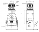 Han-Eco B 6B Kupplungsgehuse, integr. Kabelverschraubung, gerader Kabeleingang, 1xM25