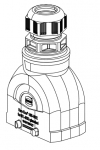 Han-Eco B 10B Tllengehuse, integr. Kabelverschraubung, gerader Kabeleingang, 1xM20