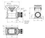 Han-Eco B 10B Sockelgehuse, integr. Kabelverschraubung, seitlicher Kabeleingang, 1xM20