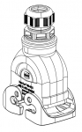 Han-Eco B 10B Kupplungsgehuse, integr. Kabelverschraubung, gerader Kabeleingang, 1xM20