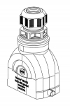 Han-Eco B 10B Tllengehuse, integr. Kabelverschraubung, gerader Kabeleingang, 1xM20, Lngsbgel