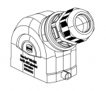 Han-Eco B 10B Tllengehuse, integr. Kabelverschraubung, seitlicher Kabeleingang, 1xM32, Lngsbgel