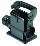 Han-Eco B 10B surface mounted housing, integr. cable gland, side entry, 1xM25, single locking lever