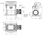 Han-Eco B 10B Sockelgehuse, integr. Kabelverschraubung, seitlicher Kabeleingang, 1xM32, Lngsbgel