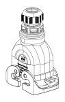 Han-Eco B 10B Tllengehuse, integr. Kabelverschraubung, gerader Kabeleingang, 1xM32, Querbgel(tllenseitig)