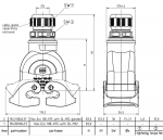 Han-Eco B 10B Tllengehuse, integr. Kabelverschraubung, gerader Kabeleingang, 1xM32, Querbgel(tllenseitig)