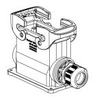 Han-Eco B 16B Sockelgehuse, integr. Kabelverschraubung, seitlicher Kabeleingang, 1xM40
