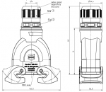 Han-Eco B 16B Kupplungsgehuse, integr. Kabelverschraubung, gerader Kabeleingang, 1xM25