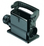 Han-Eco B 16B surface mounted housing, integr. cable gland, side entry, single locking lever, 1xM25