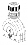 Han-Eco B 24B Tllengehuse, integr. Kabelverschraubung, gerader Kabeleingang, 1xM40