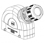 Han-Eco B 24B Tllengehuse, integr. Kabelverschraubung, seitlicher Kabeleingang, 1xM32