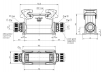 Han-Eco B 24B Sockelgehuse, integr. Kabelverschraubung, seitlicher Kabeleingang, 2xM40