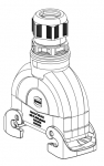 Han-Eco B 24B Kupplungsgehuse, integr. Kabelverschraubung, gerader Kabeleingang, 1xM40