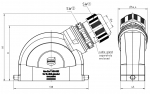 Han-Eco B 24B Tllengehuse, integr. Kabelverschraubung, seitlicher Kabeleingang, Lngsbgel, 1xM40