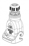 Han-Eco B 6B Kupplungsgehuse, Auenanwendung, integr. Kabelverschraubung, gerader Kabeleingang, 1xM20