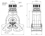 Han-Eco B 10B Kupplungsgehuse, Auenanwendung, integr. Kabelverschraubung, gerader Kabeleingang, 1xM20