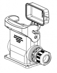 Han-Eco B 10B Sockelgehuse, Auenanwendung, Kunststoffkappe, integr. Kabelverschr., seitlicher Kabeleingang, 1xM25, Lngsbgel