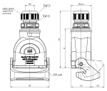 Han-Eco B 10B cable to cable housing, outdoor, integr. cable gland, top entry, SL, 1xM20