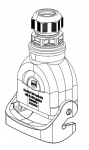 Han-Eco B 10B cable to cable housing, outdoor, integr. cable gland, top entry, SL, 1xM25