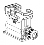 Han-Eco B 16B Sockelgehuse, Auenanwendung, integr. Kabelverschraubung, seitlicher Kabeleingang, 1xM25