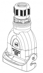 Han-Eco B 16B Kupplungsgehuse, Auenanwendung, integr. Kabelverschraubung, gerader Kabeleingang, Lngsbgel, 1xM25