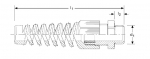 Kabelverschraubung mit Biegeschutzspirale M16 x 1,5