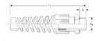 Kabelverschraubung mit Biegeschutzspirale M25 x 1,5