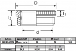 Reduzierung von M20x1,5 auf M16x1,5, gerndelt