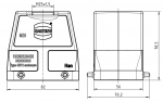 Han 32A Tllengehuse, gerader Kabeleingang, 1xM25, hohe Bauform